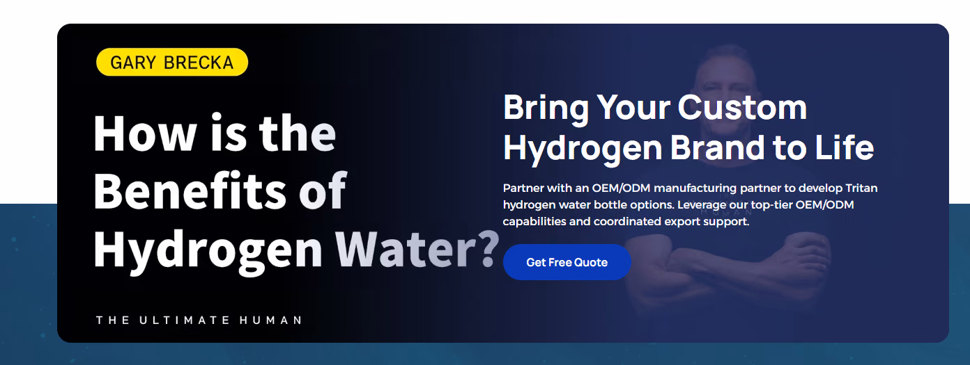 Gary Brecka hydrogen water benefits and OEM hydrogen bottle guide