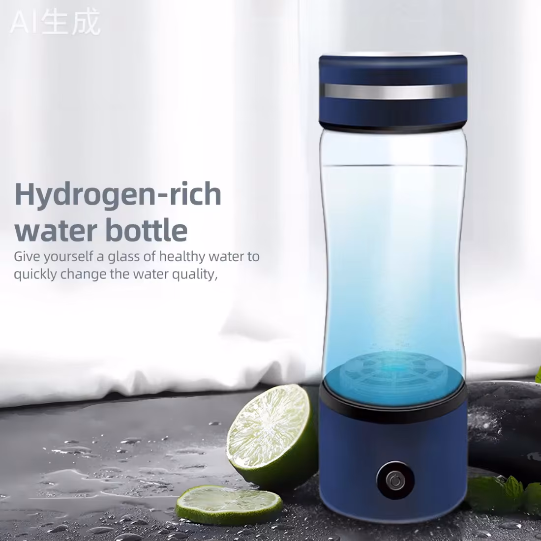 H266D hydrogen water bottle main product view for OEM and private label sourcing