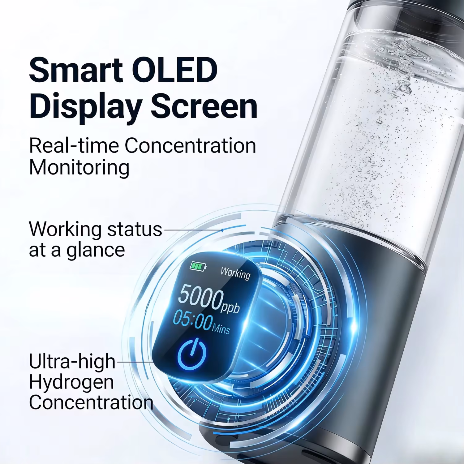 H267 hydrogen water bottle main product view for OEM and private label sourcing