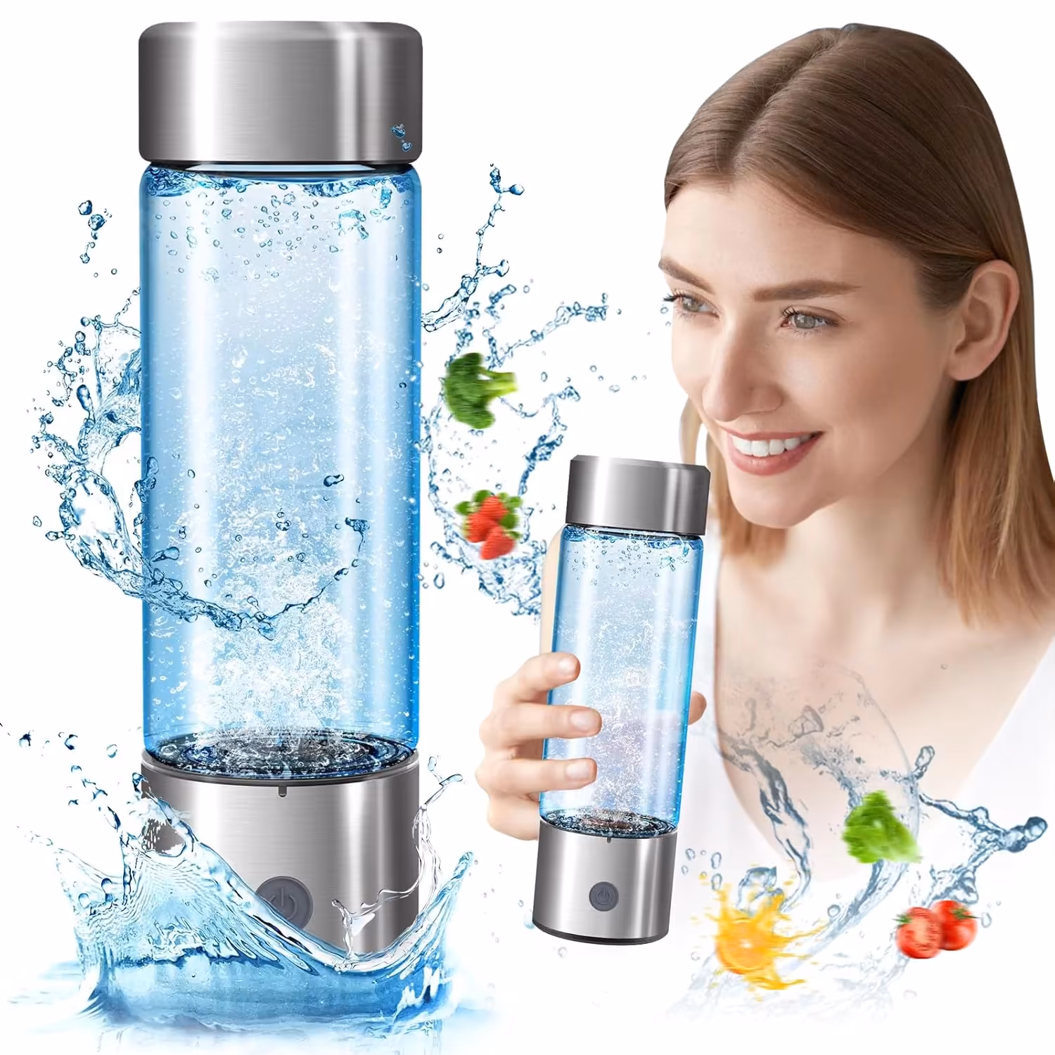 H267C 3-in-1 Glass Hydrogen Water Bottle main product image for OEM/ODM hydrogen product sourcing