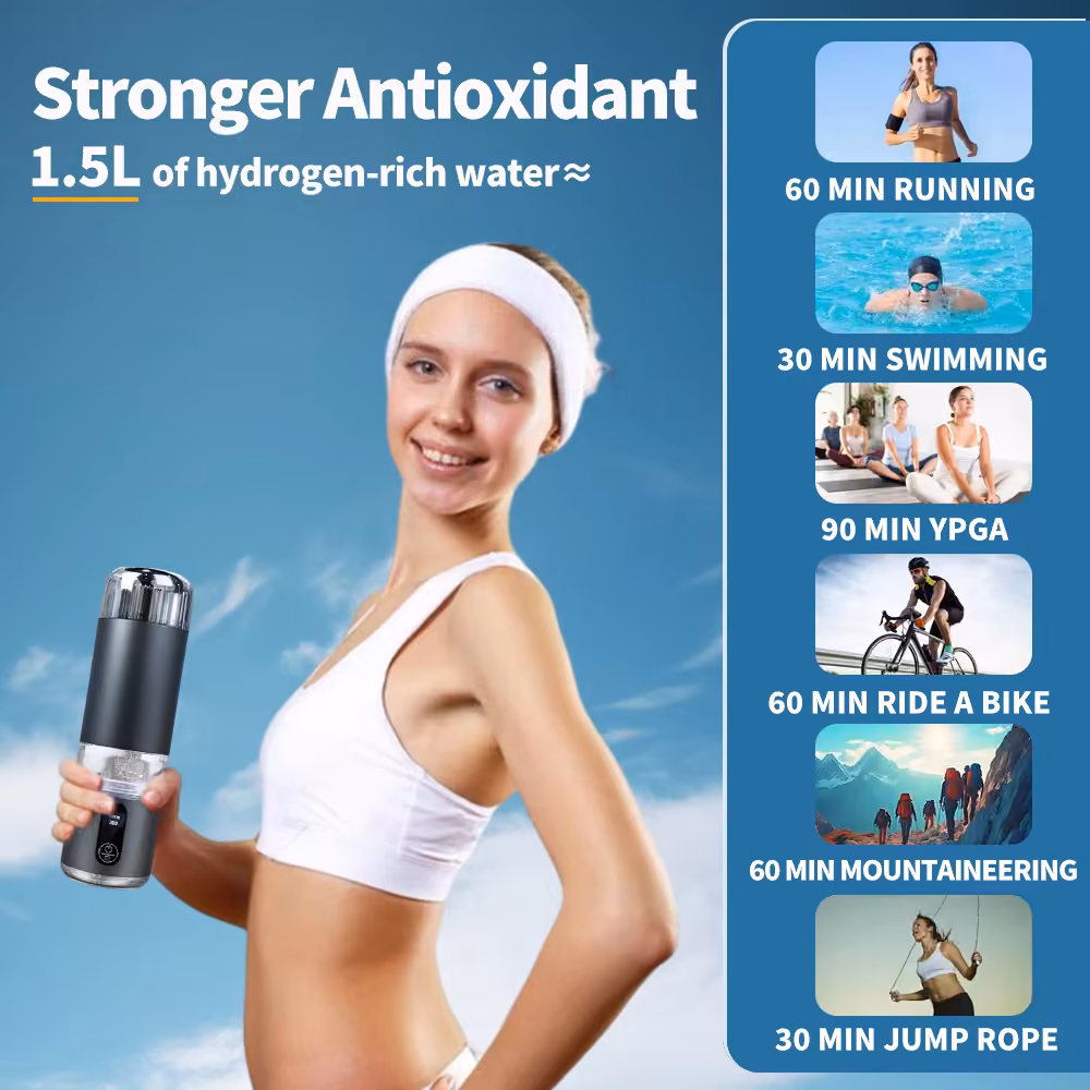 U10 hydrogen water bottle main product view for OEM and private label sourcing