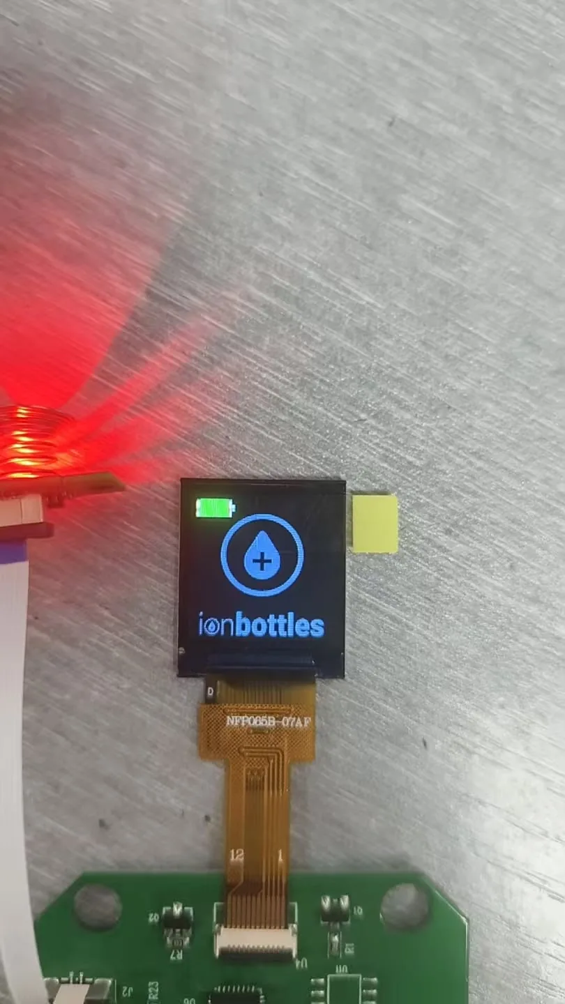 Customer-specific LED touchscreen interface prototype for a hydrogen water bottle