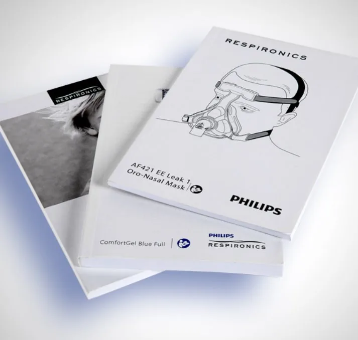 Perfect-bound hydrogen water bottle manual booklet