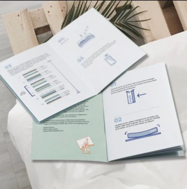 Saddle-stitched hydrogen water bottle manual booklet
