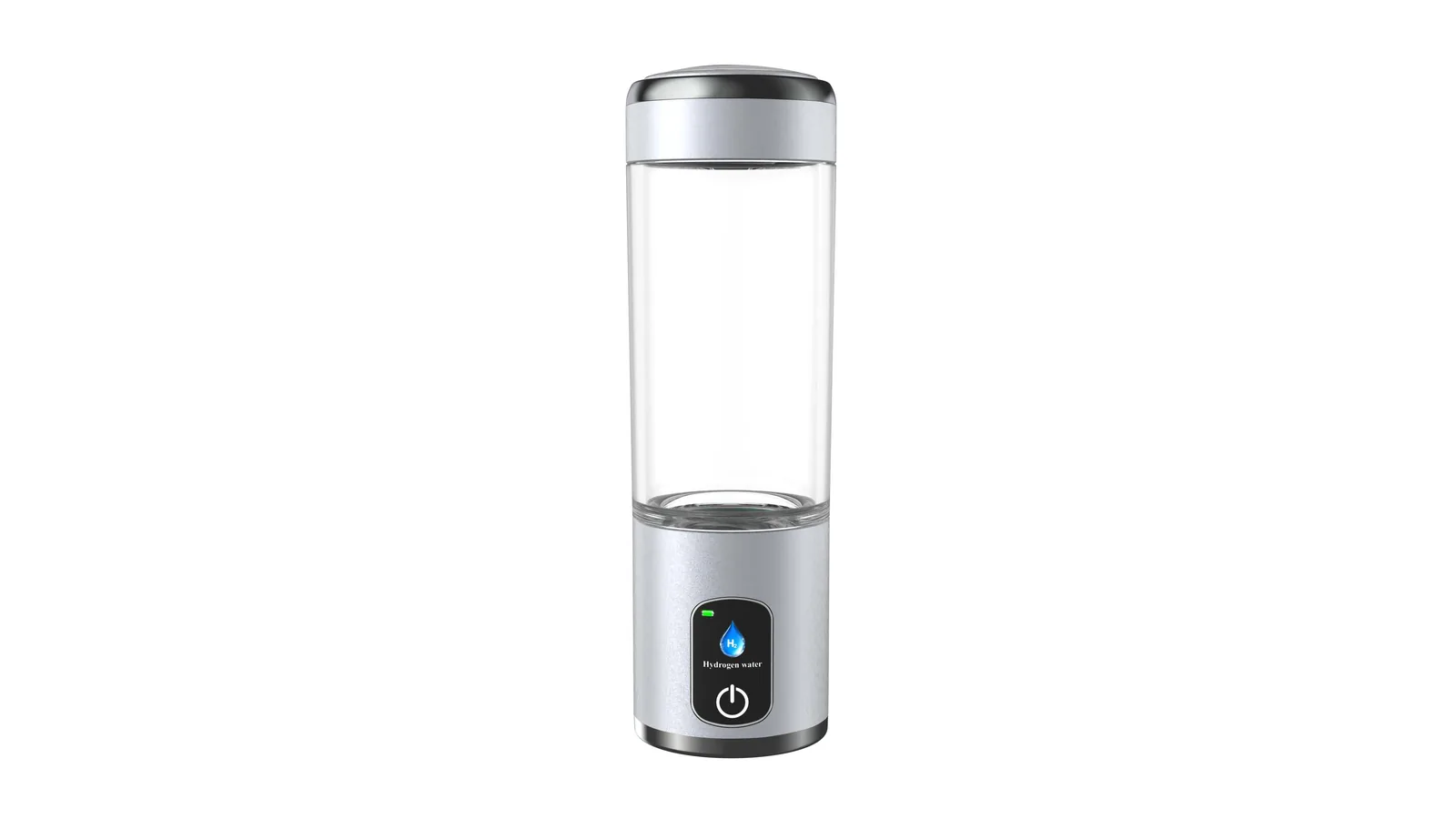 Silver PHYFLOW H88 hydrogen water bottle with front display